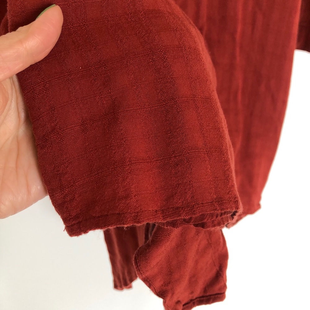 Maeve Anthropologie long half button tunic rust - Picture 4 of 10